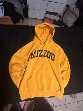 Vintage JanSport Missouri Tigers Mizzou Full-Zip Yellow Hoodie